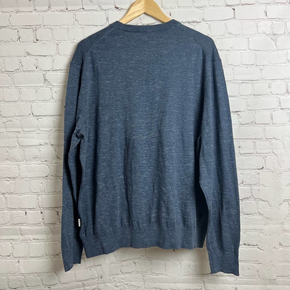 ROWM Mens Dillards Crew Neck Sweater Heather Blue Grey XXL NWT - Picture 2 of 10